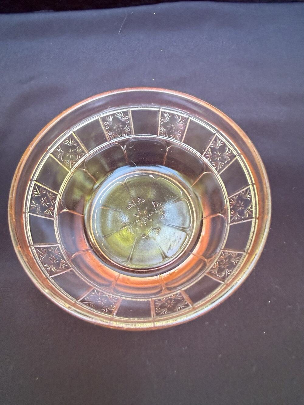 BERRY BOWL Vintage PINK Depression Glass Jeannette DORIC 5" S1